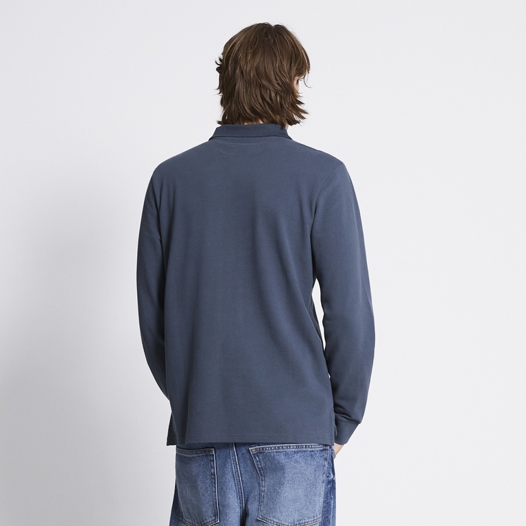 Long sleeve polo shirt "Aiden" Dark Teal